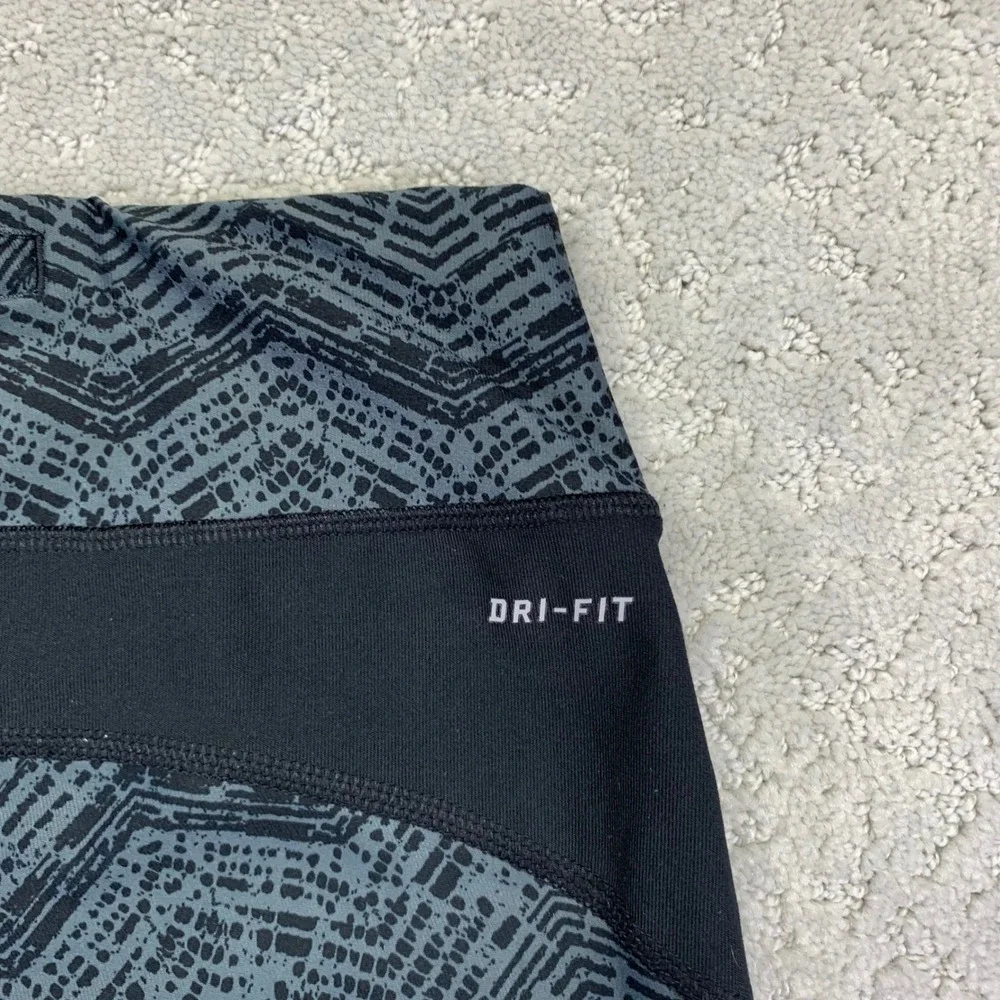 Nike Dri Fit Running Crop Leggings Womens Medium Geometric‎ Athletic Pants